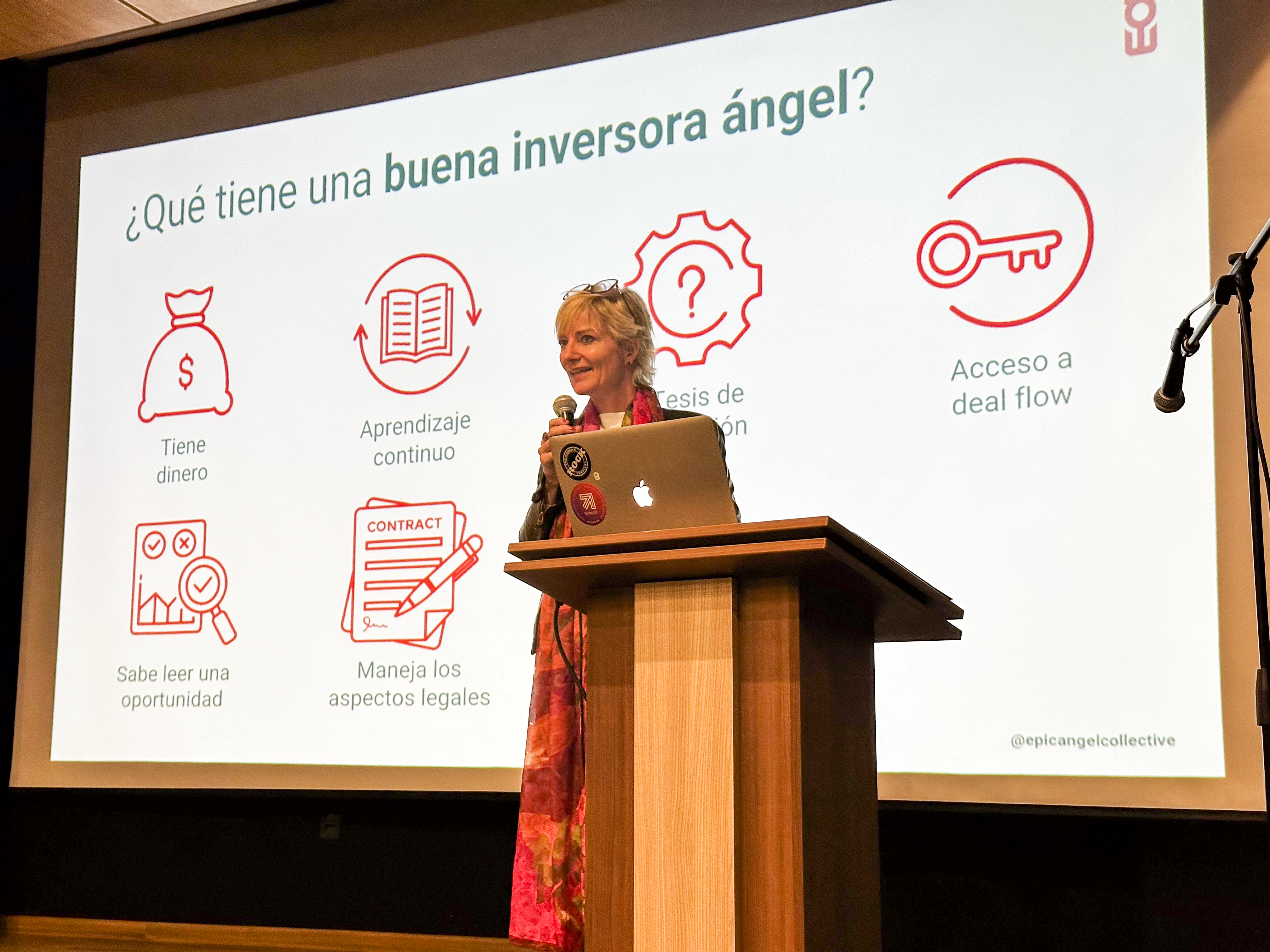 Maaike Doyer en taller Cómo iniciarse en inversiones Ángel