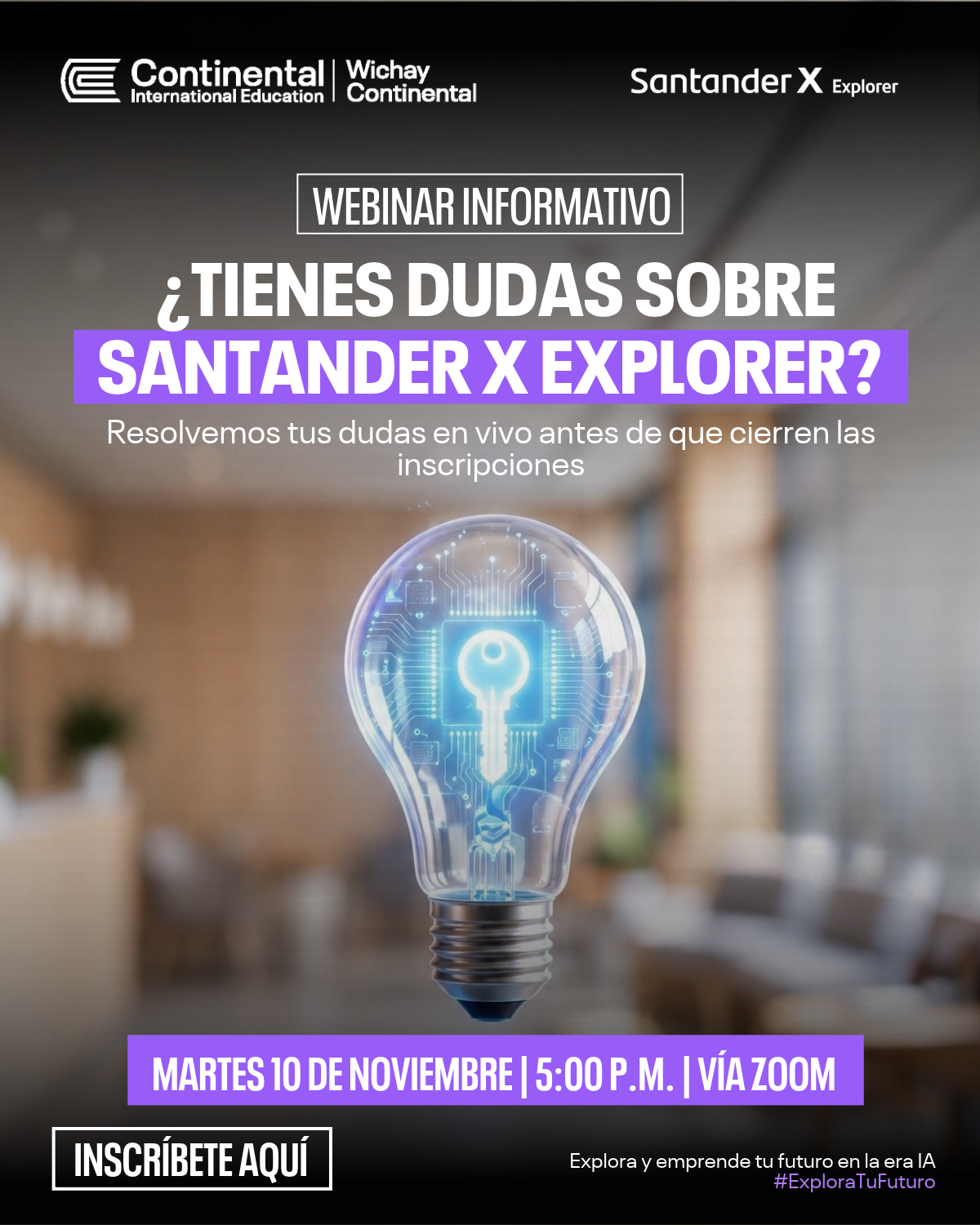 Webinar informativo: ¿Tienes dudas sobre Santander X Explorer?